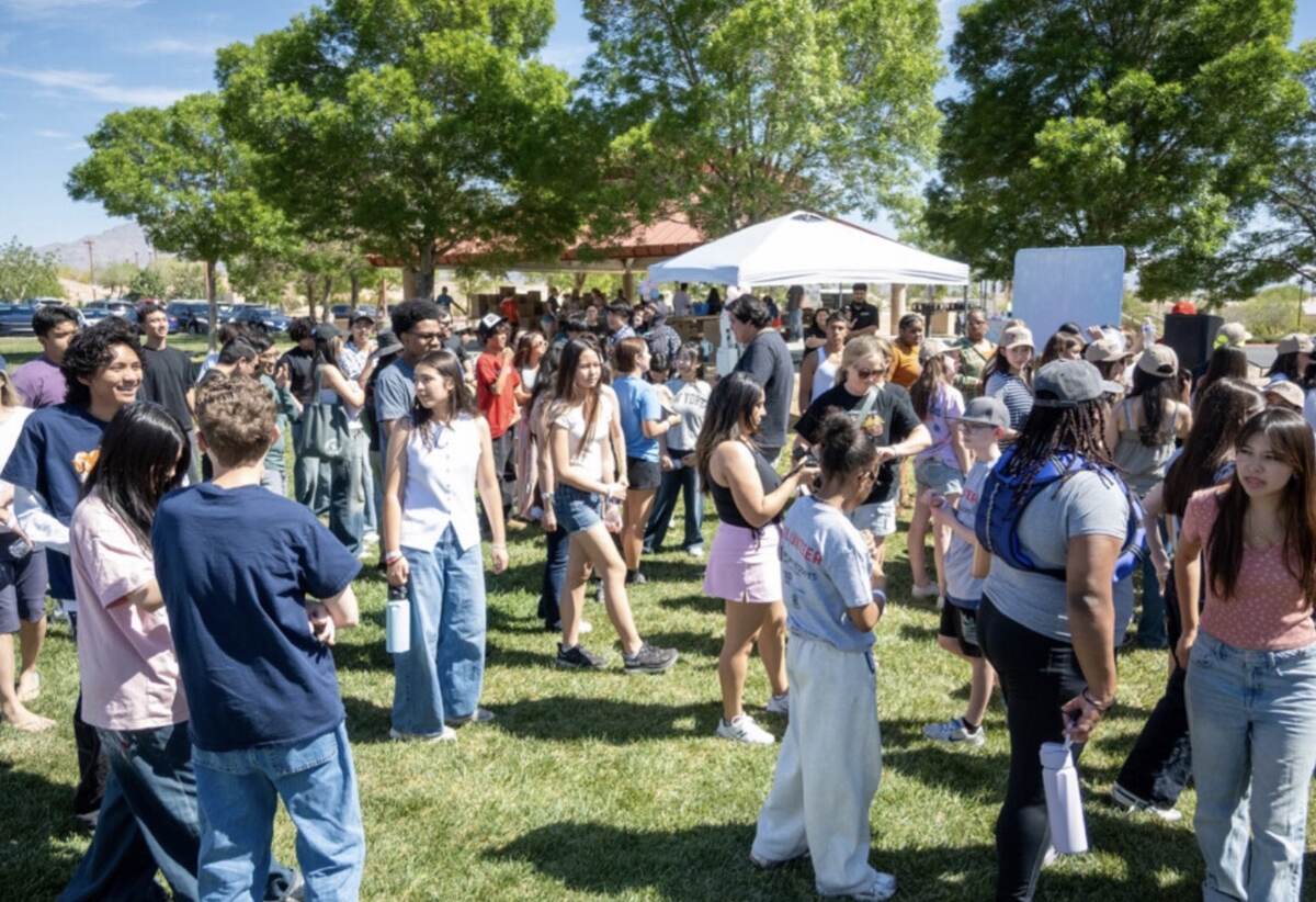 Young people gathering at the Community Giving Carnival