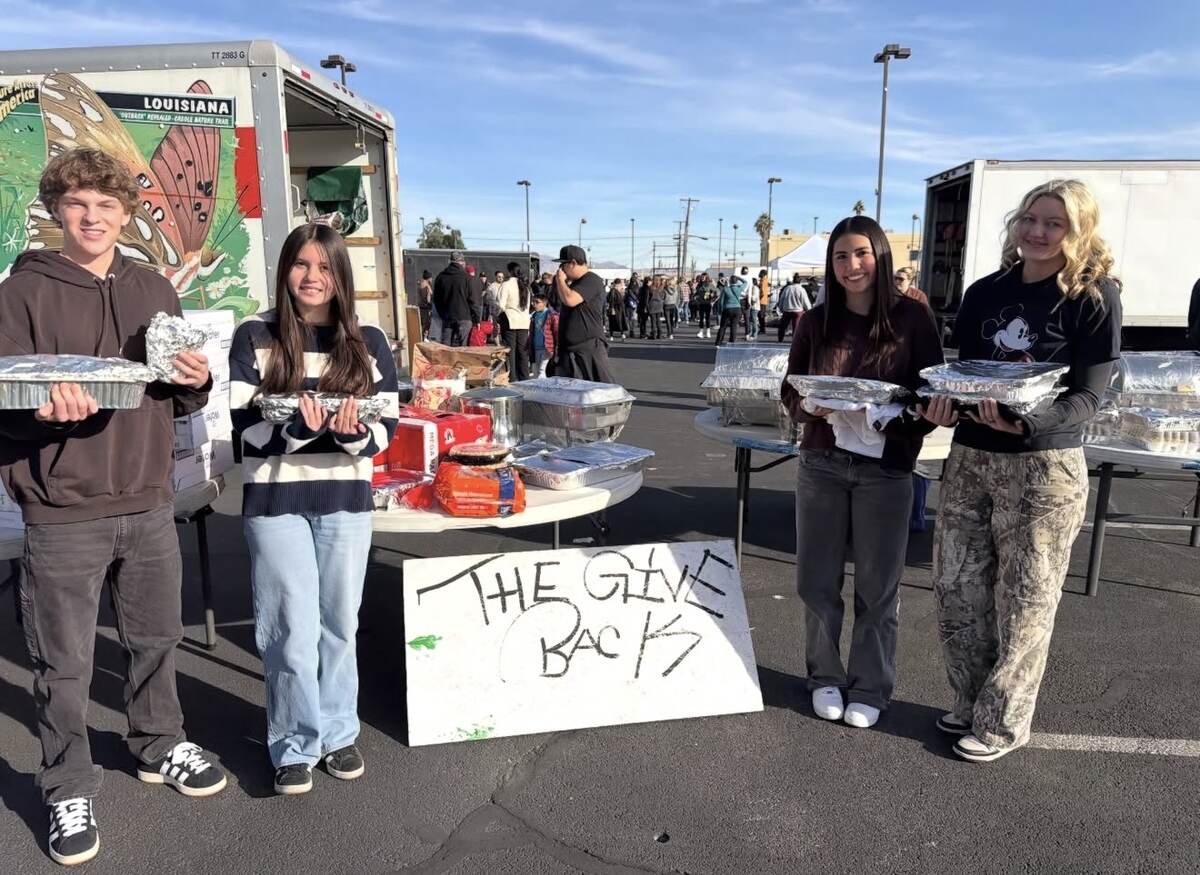 Creating a Giving Culture LV youth holding Thanksgiving meals at The Give Back