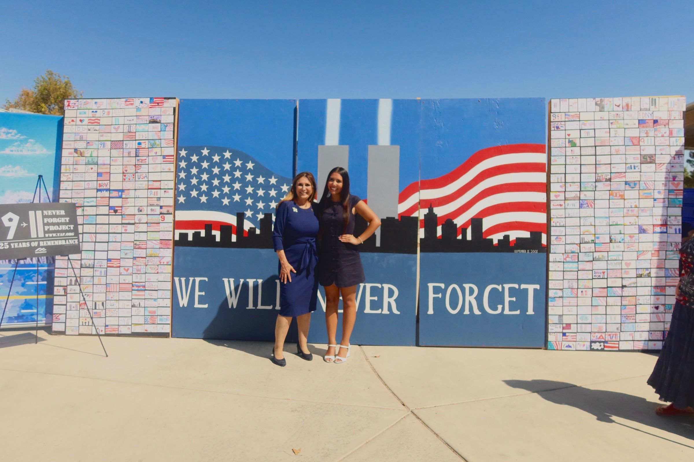 Youth-created 9/11 Remembrance Wall displayed at the Las Vegas Ten-13 Club event